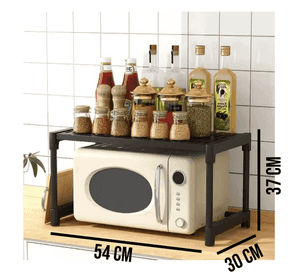 Rack Estante Microondas Organizador Cocina Ahorra Espacio Negro
