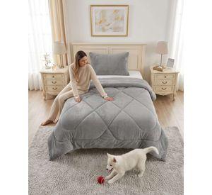 Cubrecama Plush Con Chiporro Plazas y media Quilt Térmico 01