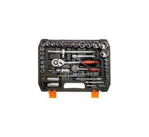 Juego Dados Con Llaves Y Chicharra 1/2'' Y 1/4'' 61pc Maleta