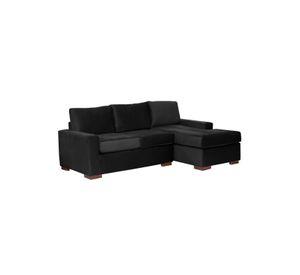 SECCIONAL DER LIVORNO TELA VELVET NEGRO