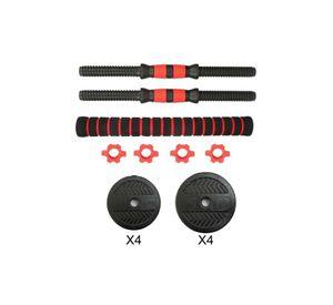 Set De Mancuernas 15 Kg Barra Armable Ajustable