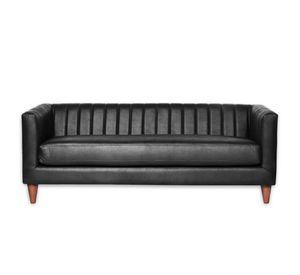 SOFA SORRENTO 3C CUERO KENTUCKY NEGRO