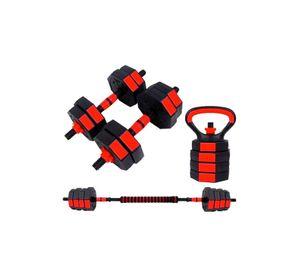 Mancuernas Ajustables Set 10kg 3 En 1 + Barra + Kettlebell Boost Fitness