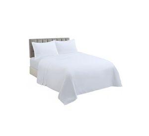 JUEGO DE SABANA BLANCA KING UNICOLOR AJUSTE 360 TF