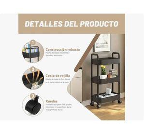 Carrito Organizador Con Ruedas Multiuso 3 Niveles