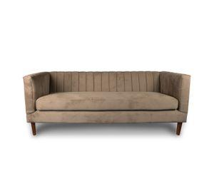 SOFA SORRENTO 3C TELA VELVET VIVIAN CAFÉ
