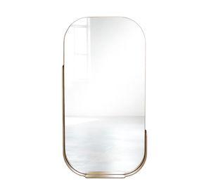 Espejo Polette con Marco Metálico Dorado y Espejo de 4 mm 51 × 10 × 92,5 cm.