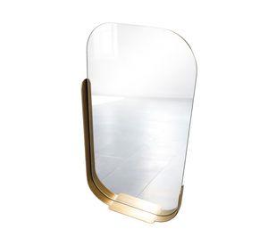 Espejo Polette con Marco Metálico Dorado y Espejo de 4 mm 51 × 10 × 92,5 cm.