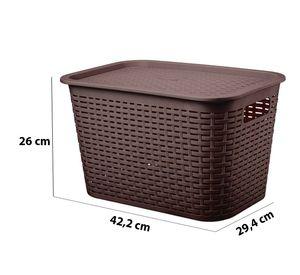 Canastilla Canasta Organizadora Multiusos Rattan 22 Litros