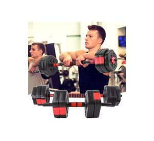 Set Mancuernas Ajustables 15kg 3 En 1 + Barra + Kettlebell Boost Fitness