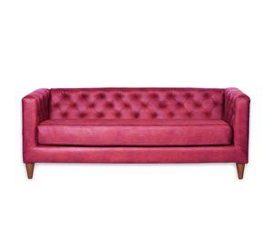 SOFA BRESCIA 3C CUERO KENTUCKY ROJO