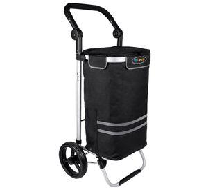 Carrito de Compras Plegable Supermercado o Feria + Bolso Cooler Black