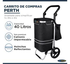 Carrito de Compras Plegable Supermercado o Feria + Bolso Cooler Black