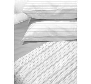 Sabana Andes 180 Hilos Estampada Lineas Gris 1.5 Plazas