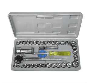Set 40 Piezas Herramientas Llave Rachet Dados Y Medidor