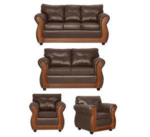 Juego de Living 3 2 1 1 Toronto Chocolate