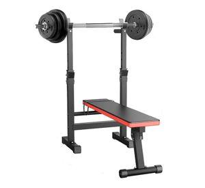 Press Banca Abdominal Reclinable Para Pesas Con Rack