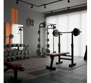 Press Banca Abdominal Reclinable Para Pesas Con Rack