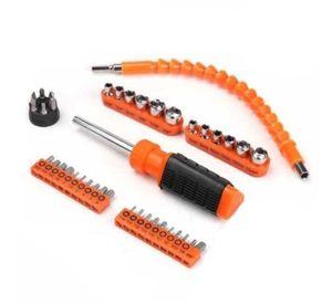 Set Destornillador Dados Extensión Flexible 43 Unidades