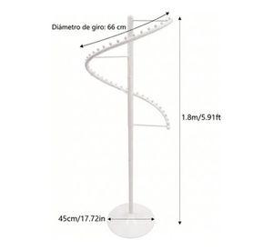 Perchero colgador Exhibidor Espiral Premium Color Blanco