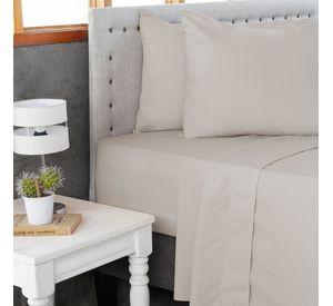 Jgo.Sábanas Polycotton Super King -144 hilos 4 piezas - Beige