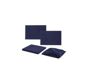 Juego Sábanas Poliéster Polar + 2 Fundas 2 PL Azul