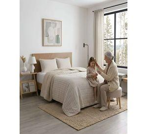 Plumon Quilt King Con Sherpa Palma Cationic Suave m4