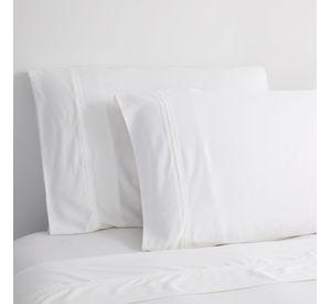 Set Sábanas 1 Plaza 100% Bambú Twill 230 Hilos Essentials Liso Blanco