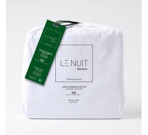 Set Sábanas 1 Plaza 100% Bambú Twill 230 Hilos Essentials Liso Blanco