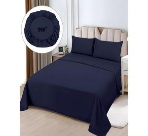 JUEGO DE SABANAS 2 PLAZAS AZUL OSCURO P4