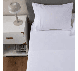 Sabana casatua soft ultra suave funda bordada 1.5 plaza color blanco