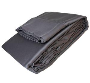Sabanas de Bambu KING con 2Fundas 100% Lyocell. Sgreen/Gris Oscuro