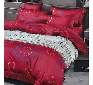 Sabana 800 hilos 2 plazas estilo americano color rojo
