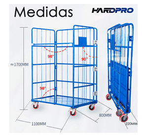 Carro Picking Para Bodega Plegable Acero 500kg
