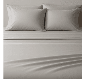 Sábanas King Algodón Giza Percale Egipcio 300 Hilos Gris