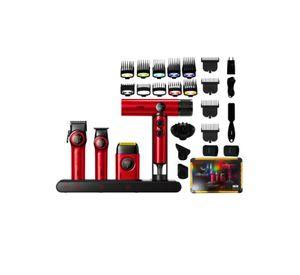 Kit Premium Barbería Maletín Clipper Trimmer Shaver Secador V-001