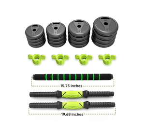 Juego De Mancuernas De 40 Kg Con Union Light Green
