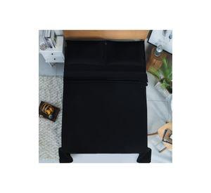 Juego Sábanas Poliéster Polar + 2 Fundas 2 PL Negro