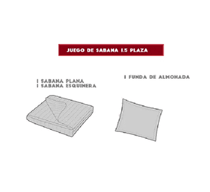 Juego sabana 1.5 plaza estampado flores color blanco