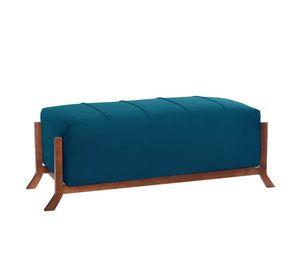 Banqueta Marsella  Tela Velvet Azul Petroleo