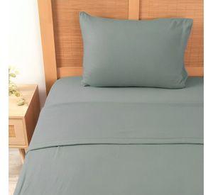Juego de Sábanas Polar Lisa 1.5 Plazas / Verde – Mashini