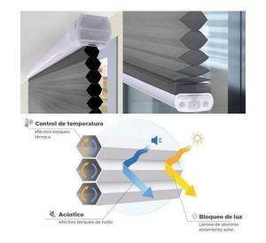 Cortina Honeycomb Termoacústica Gris 160x160cm