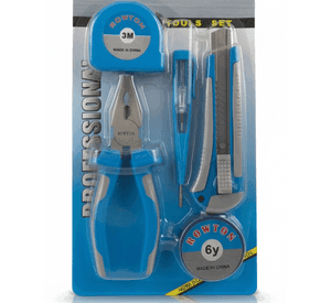 Set Herramientas Alicate Cinta Métrica Tester 6v Cartoneros