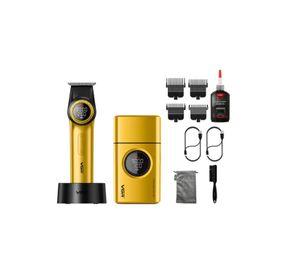 Barber Combo VGR Pro Patilera V-977 + Afeitadora V-377 Dorado