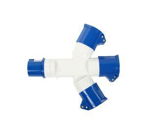 Toma Hembra Enchufe Industrial Derivación Múltiple 220v 2p+t