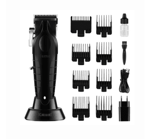 Combo Kemei Profesional de Cortadora KM 2296 y Patillera KM 2299