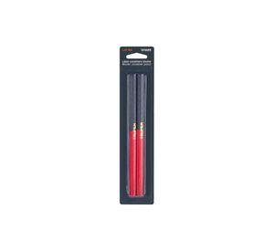Blíster con 2 lápices 18 cm bicolor gruesos para carpintero
