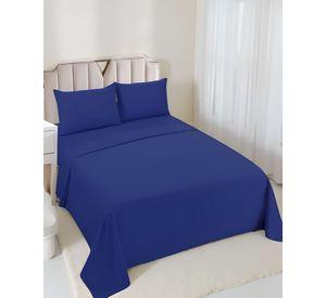 JUEGO DE SABANAS KING AZUL MARINO