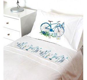 Juego de Sabanas 1 plaza Bicicletas Azul