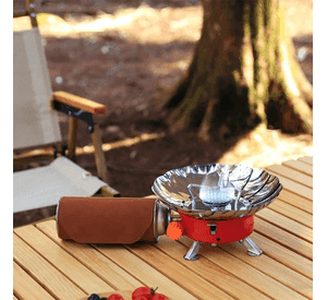 Cocinilla Camping A Gas Con Paraviento Encendido Piezo